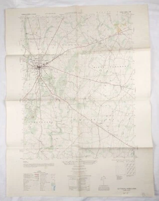 Mapa de colección de Gettysburg 1951 servicio de mapas del ejército, cuerpo de ingenieros, grande (29x22") Foto 1 de 4