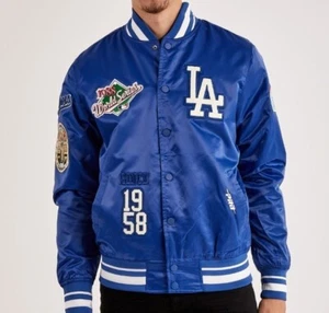 Pro Standard Los Angeles Dodgers Satin Men's Blue Varsity Jacket - Picture 1 of 3