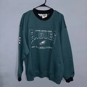 Sudadera deportiva vintage Philadelphia Eagles Kelly Green Lee nueva con etiquetas - Imagen 1 de 6