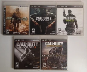 PS3 Call of Duty Lot: Modern Warfare 2 & 3 - Black Ops 1 & 2 - Advanced Warfare - Picture 1 of 4