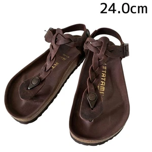Birkenstock Women Kairo TATAMI Brown Leather Sandals Size 37 US 6 Braided thong - Picture 1 of 12