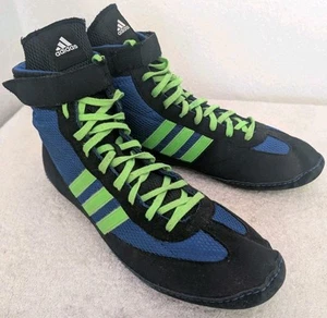 Adidas Combat Speed 4 Wrestling Shoes Men's Size 12 Blue Green Rare - Picture 1 of 9