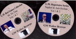 Mr. Six Time Vol. 1 &2 Games of Walter Browne+ G.M. Reportiore - Foto 1 di 1