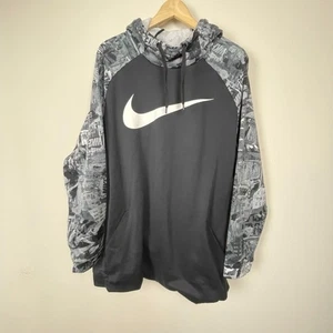 Sudadera con Capucha Nike Center Swoosh Nike Ce Hiphop Talla 3Xl Gráfico Manga Larga Negra Gris - Imagen 1 de 8