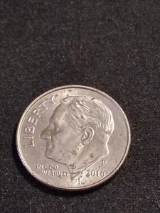 2016 P Roosevelt Dime Die Chip On Torch Error - Picture 1 of 4