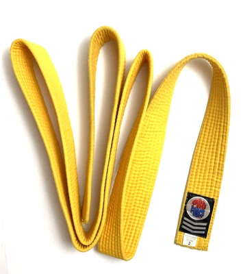 ProForce Yellow Belt 1.75" Wide Double Wrap Karate Martial Arts Size 2 - Image 1 of 4