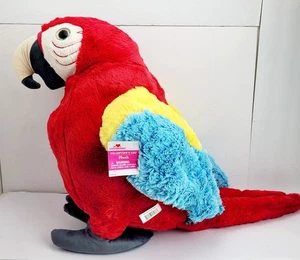 XL Plüsch Scharlachara roter Papagei riesiger Jumbo 24 Zoll groß Stofftier Neu mit Etikett - Bild 1 von 12