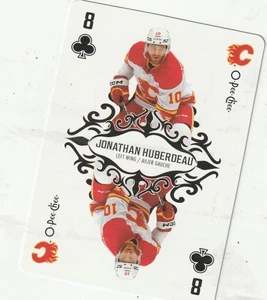 JONATHAN HUBERDEAU,CALGARY FLAMES,O-PEE-CHEE PLAYING CARD 8 OF CLUBS - Bild 1 von 1