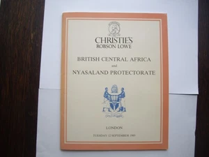 Christie's British Central Africa and Nyasaland McFarlane sale Catalogue - Picture 1 of 4
