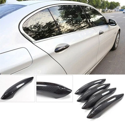 For BMW F06 F07 F10 M5 M6 Real Carbon Fiber Exterior Door Handle Cover Trim — 第 1/4 张图片