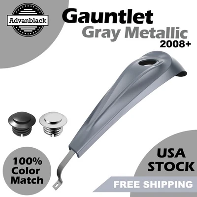 Consola de tablero de tanque de bajo perfil gris metálico Gauntlet para 08+ Harley Street Glide Foto 1 de 4