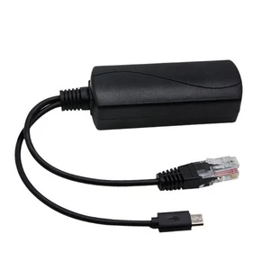 Micro USB 48V do 5V Splitter Adapter 2A 10W PoE Power Over Ethernet Złącze - Zdjęcie 1 z 6
