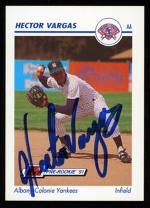 1991 Albany Colonie Yankees HECTOR VARGAS Signed Card autograph AUTO RC