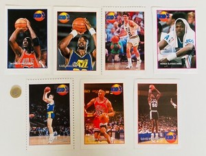 Vintage 1990's NBA Basketball Magazine KID'S Basketball Token Lot: Jordan, Pippen, Ewing...