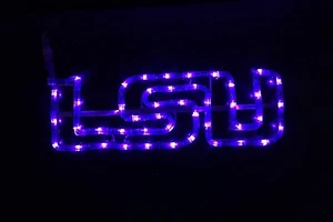 LSU Tigers Football Louisiana State LED Tailgating Window Light Sign Car Home - Picture 1 of 3