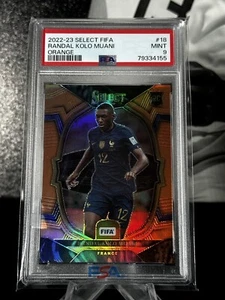 2022-23 Select FIFA Randal Kolo Muani Orange Terrace /60 RC PSA 9 KIT MATCH - Picture 1 of 2