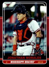 2019 Mississippi Braves Grandstand 22 Jonathan Morales Puerto Rico Baseball Card