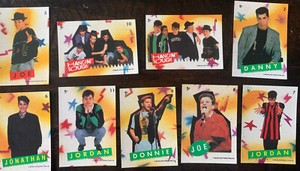 new kids on the block trading cards stickers 1989 (set Of 9).