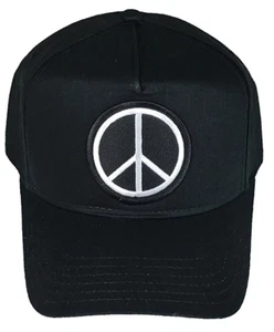 PEACE SIGN SYMBOL ANTI NO WAR DOVE OLIVE BRANCH DISARM HIPPIE PROTEST HAT - Picture 1 of 1