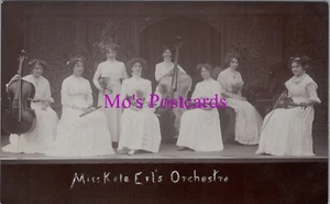 Music Postcard - Female Musicians, Miss Kate Erl's Orchestra, St Annes RS39395 - Picture 1 of 6