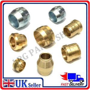 OLIVES Brass STEEL pipe Compression D4,5,6,8,10 MANY SIZES Campervan Caravan RV - Picture 1 of 13