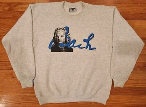Johann Sebastian Bach Crewneck L Double Sided Preowned 1998 Lee Pullover Baroque - Picture 1 of 24