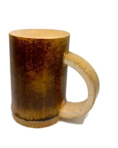 Bambus Tasse Becher Tee Kaffee Saft Milch Natur Umweltfreundlich Handarbeit - Bild 1 von 7