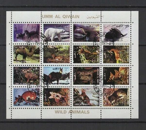 Arabie du Sud-Est Umm Al Qiwain une feuille 16 petits timbres oblitérés / T1445 - Picture 1 of 1