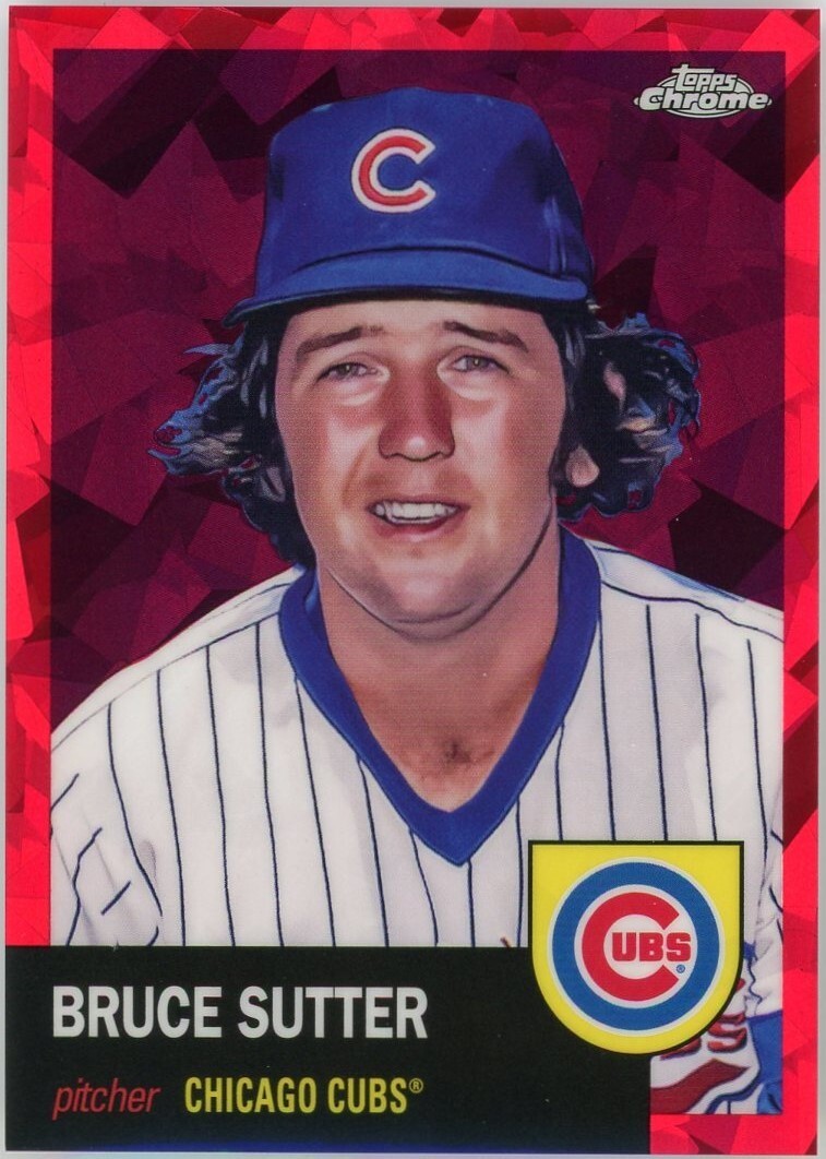 2022 Topps Chrome Platinum Anniversary Bruce Sutter Red Atomic Refractor - /100