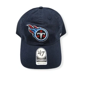 '47 Tennessee Titans Clean Up Navy Adjustable Strap Hat Dad Cap - Picture 1 of 6
