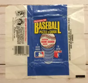 Paquete de cera de béisbol Donruss 1986 envoltura sin envoltura de tarjetas solamente - Imagen 1 de 2