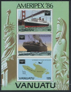 VANUATU - 1986 'AMERIPEX '86' hoja miniatura MNH [C1920] - Imagen 1 de 1