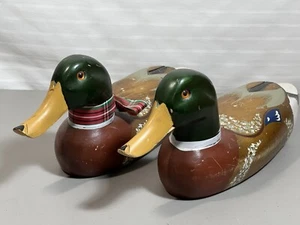 Vintage Long Wood Duck Carving EMSON Hand Painted Decor-Made in Taiwan R.O.C. - Picture 1 of 22