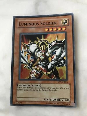 “RARE” YUGIOH! “Luminous Soldier” Tournament Pack TP7-EN004 Unl Super Rare - Image 1 of 4