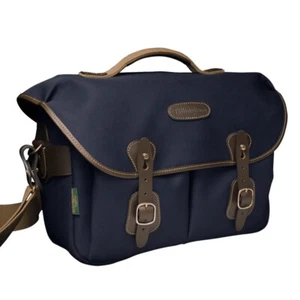 New Billingham Hadley One Shoulder Bag - Navy Canvas / Chocolate - Picture 1 of 4