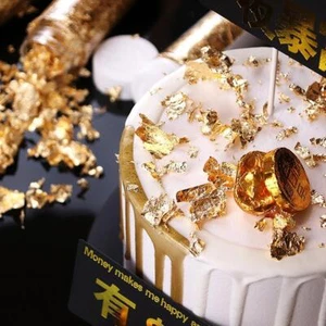 1x 2G Edible Gold Leaf Foil Cooking Drink Food Dessert Decoration Cake Hot~ X7C0 - Picture 1 of 7