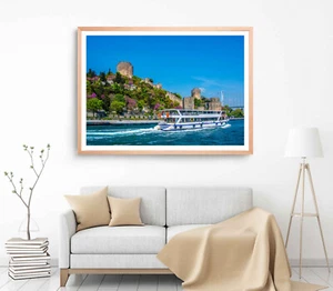 Bosphorus View Print, Turkey Wall Art, Istanbul Framed Beach View Wall Art, City - Bild 1 von 5