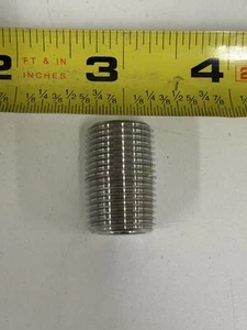 E6BNC01 - Nipple: 316 SS, 3/8 in MNPT X 2, 1" overall length - Quantity 10 PCS - Picture 1 of 4