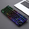 GK-10 Wired 87 Keys Mechanical Gaming Keyboard RGB Backlit for PC Gamer