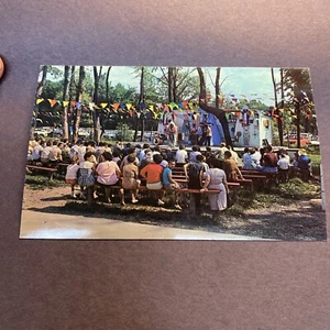Stage Show Theatre Indian band Enchanted Forest Chesterton Indiana IN Postcard - Picture 1 of 4
