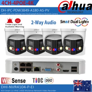Dahua 4CH 4POE CCTV System 180° 8MP Panoramic TiOC Camera IPC-PDW3849-A180-AS-PV - Picture 1 of 29