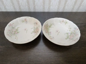 Theodore Haviland Limoges Small Dessert Bowls Pink Floral Woodward & Lothrop 5" - Picture 1 of 8