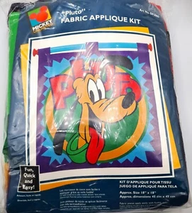 Disney PLUTO Fabric Applique Kit 18" X 18" In Package Wall Hanging Mickey Unltd - Picture 1 of 7