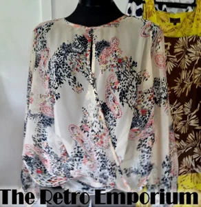Stunning CHIFFON Top Polyester Silk Brand Unknown still stunning! - Picture 1 of 10