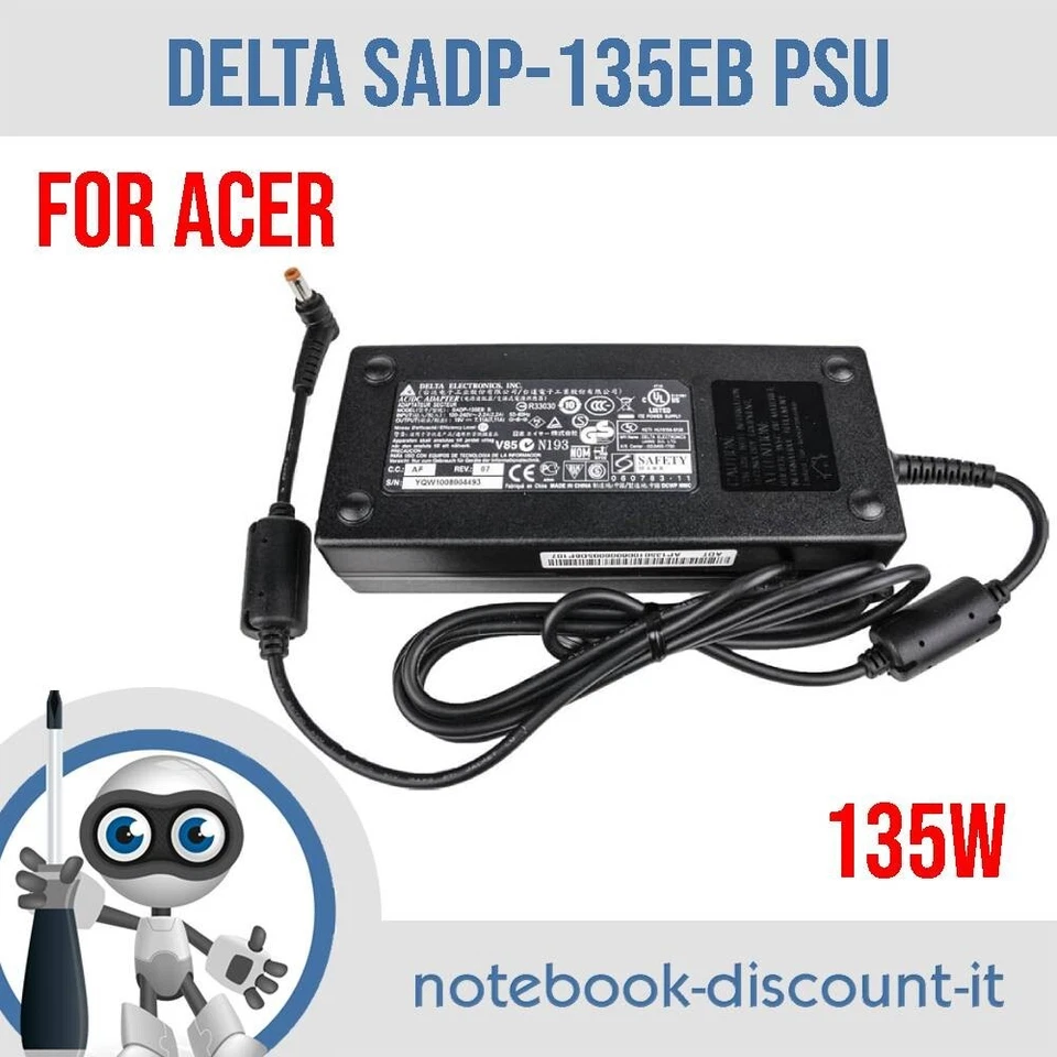 PSU Delta Electronics SADP-135EB per Acer 135w Alimentatore - Immagine 1 di 1
