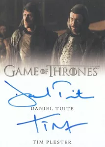 GAME OF THRONES THE COMPLETE SERIES - DANIEL TUITE / TIM PLESTER DUAL AUTOGRAPH - Foto 1 di 1