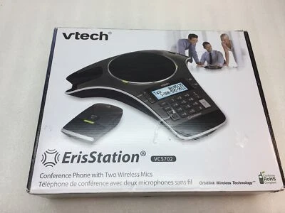 VTech Erisstation VCS702 Conference Phone w/ 2 Orbitlink Wireless Mics - Image 1 of 4