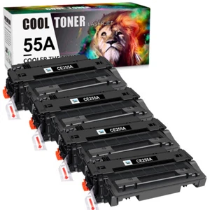 4PK Black CE255A Toner Cartridge for HP 55A Laserjet P3015D P3015DN P3015 P3015X - Picture 1 of 12