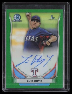 2014 Bowman Draft #BCA-LO Luis Ortiz 1º Cromo Auto Refratores Verdes #/99 - Imagem 1 de 2