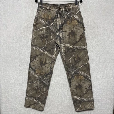 Мужские выцветшие камуфляжные рабочие брюки плотника Carhartt B235-977 Realtree 30 x 31 дюйм США - Изображение 1 из 4